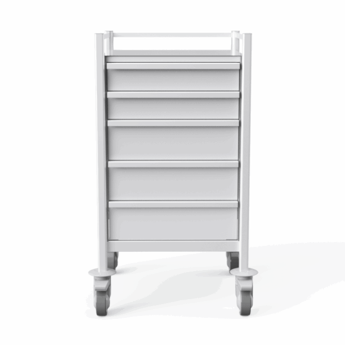 Tasman Multi Purpose Medical Trolley MP-5353-2S-3M front