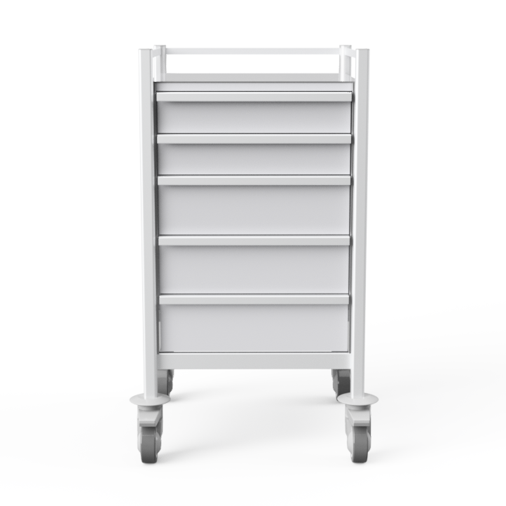 Tasman Multi Purpose Medical Trolley MP-5353-2S-3M front